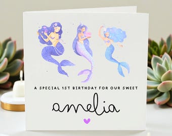 Adorable Seahorse Birthday Card with Party Hats-Cute Underwater Animal Greeting,Fun Whimsical Happy Birthday Card for All Ages,Birthday card