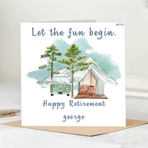 Let the Fun Begin – Adventure Awaits Retirement Card-Personalised Retirement Card,Happy Retirement Card,Best of Luck on your Retirement