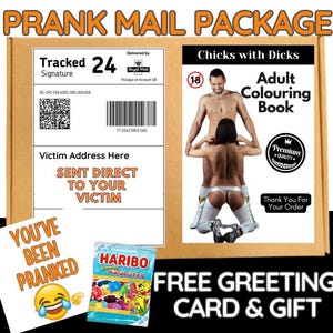 Anonymous Prank Mail Package: Funny Gag Gift with Candy & Card