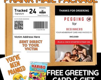 Streiche Post Paket: "Pegging" Knebelgeschenk - Schiffe direkt zum Opfer