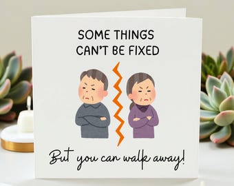 Funny Breakup Card, Divorce Greeting Card, Moving On Gift, Relationship Humor, Funny Goodbye Card, Sarcastic Divorce Card, Breakup Support