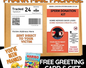 Funny Prank Mail-pakket: grapcadeau met gratis wenskaart