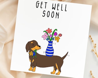 GET WELL SOON-kaart - grappige hond beterschapskaart, herstelkaart - vriendschapskaart - grappige beterschapskaart - grappige kaart - gepersonaliseerde kaart