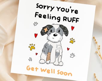 Feeling Ruff Get Well Soon Card | Twinkl Party - Twinkl