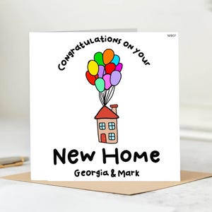 Congratulations on your new home card, Housewarming card, Moving House card, Moving card, Personalised Home card, New Home Card