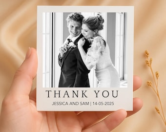 Custom Photo Thank You Card: Elegant Wedding Keepsake