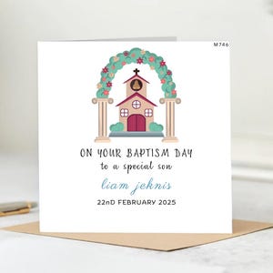 A Special Baptism Day Blessing for Liam Card-personalised Baptism card-Blessings On Baptism, custom Baptism Card