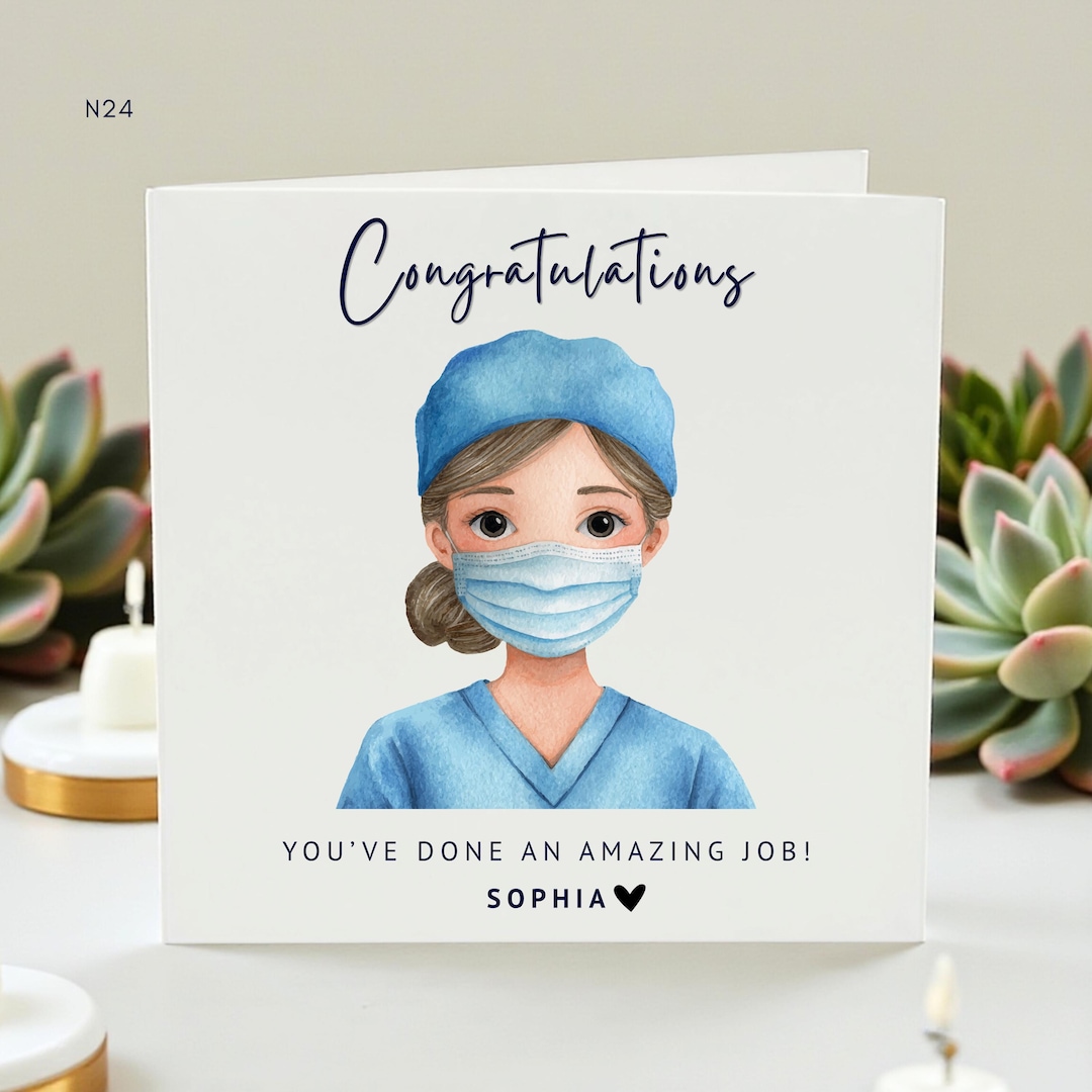 Personalised Surgeon Congratulations Card Custom Name Medical ...