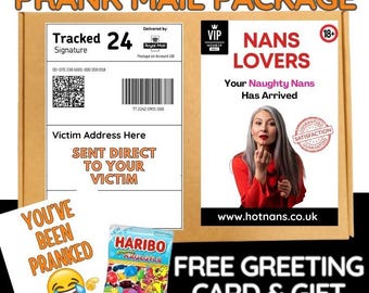 Paquete de correo de bromas hilarante: regalo de broma para adultos, broma de cumpleaños
