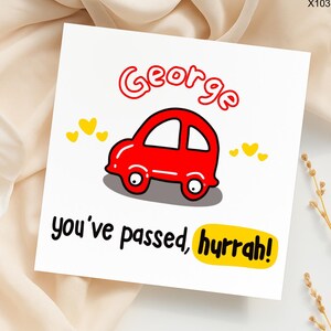 Hurrah! Passed Driving Test Card-New Driver Congratulations Card Personalised Card, Funny Congratulations Card, Driving Test Pass Card