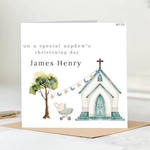 A Blessing for a Special Nephew&#39;s Christening- personalised christening card-Baptism Card, custom baptism, personalised card, baptism card