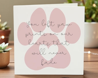 Pet Loss Sympathy Card, Personalized Pet Memorial Gift, Dog Remembrance Card, Cat Loss Gift, Sympathy Card for Pet Owner, Rainbow Bridge
