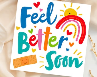 FEEL BETTER SOON Card- Funny beterschap kaart, herstelkaart - vriendschapskaart - grappige beterschapskaart - grappige kaart - gepersonaliseerde kaart