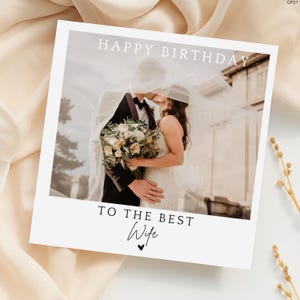 Custom Photo Birthday Card,Bespoke Gift,Anniversary, Wedding, Romantic, Occasion for Husband Wife Boyfriend Girlfriend Fiance