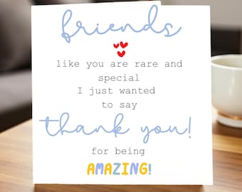 Friends Like You Card Personalised Thank You Card Friendship Card Special Message Card Custom Name Card Appreciation Gift