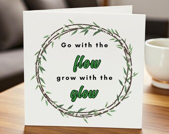 Tarjeta con cita motivacional: Ánimo y apoyo - La vida es dura - 6x6