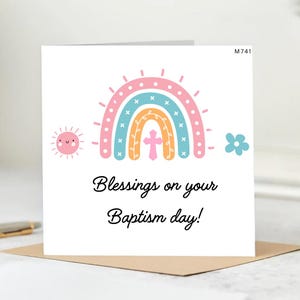 Blessings on Your Baptism Day ! Card- Sweet Baptism Card ,personalised Baptism card-Blessings On Baptism, custom Baptism Card