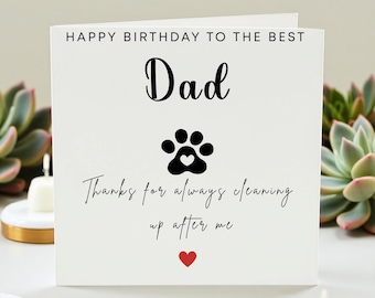 Lustige Geburtstagskarte für Hund Papa, Hunde Liebhaber Geschenk für Ihn, Geburtstagskarte vom Hund, Hund Papa Geschenk, vom Hund, Geschenk für Ihn, Hund Geburtstagskarte