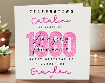 Funny 70th Birthday Card for Grandma, Personalized 70th Birthday Gift, Celebrating 70 Years, Amazing Memories, Custom Grandma Card