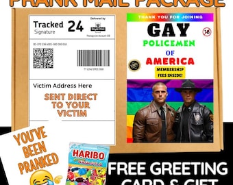 Prank Mail Gag Gift Box: Funny Adult Joke with Candy & Card