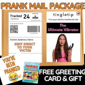 Prank Mail Package: Funny Gag Gift with Candy & Greeting Card