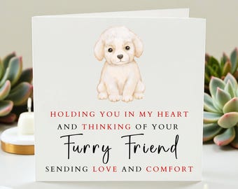 Biglietto di condoglianze per la perdita di un cane, biglietto commemorativo per un amico a quattro zampe, biglietto di condoglianze per la perdita di un animale domestico, biglietto di conforto e affetto.