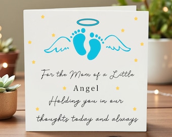 For the Mama of a Little Angel Remembrance Card, Baby Loss Sympathy Gift, Infant Miscarriage Memorial, Grieving Mother Keepsake, Angel Wings