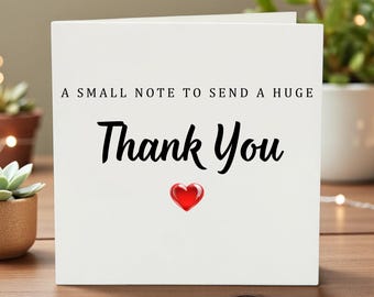 Just A Little Card To Say A Big Thank You - Thank You Card - Personalised Card 6x6