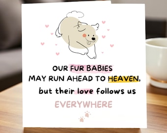 Haustier Beileid Karte Verlust von Hund Katze Gedenkkarte Regenbogen Brücke Haustier Verlust Karte Trauerkarte Haustier Erinnerung Geschenk Komfort Karte