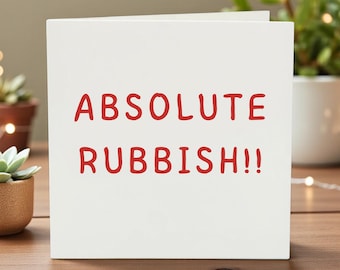 Tarjeta divertida de pronta recuperación, tarjeta con palabrotas humorísticas, tarjeta de mala suerte, tarjeta de felicitación sarcástica, tarjeta divertida de 6x6 para amigos, tarjeta de humor de 6x6