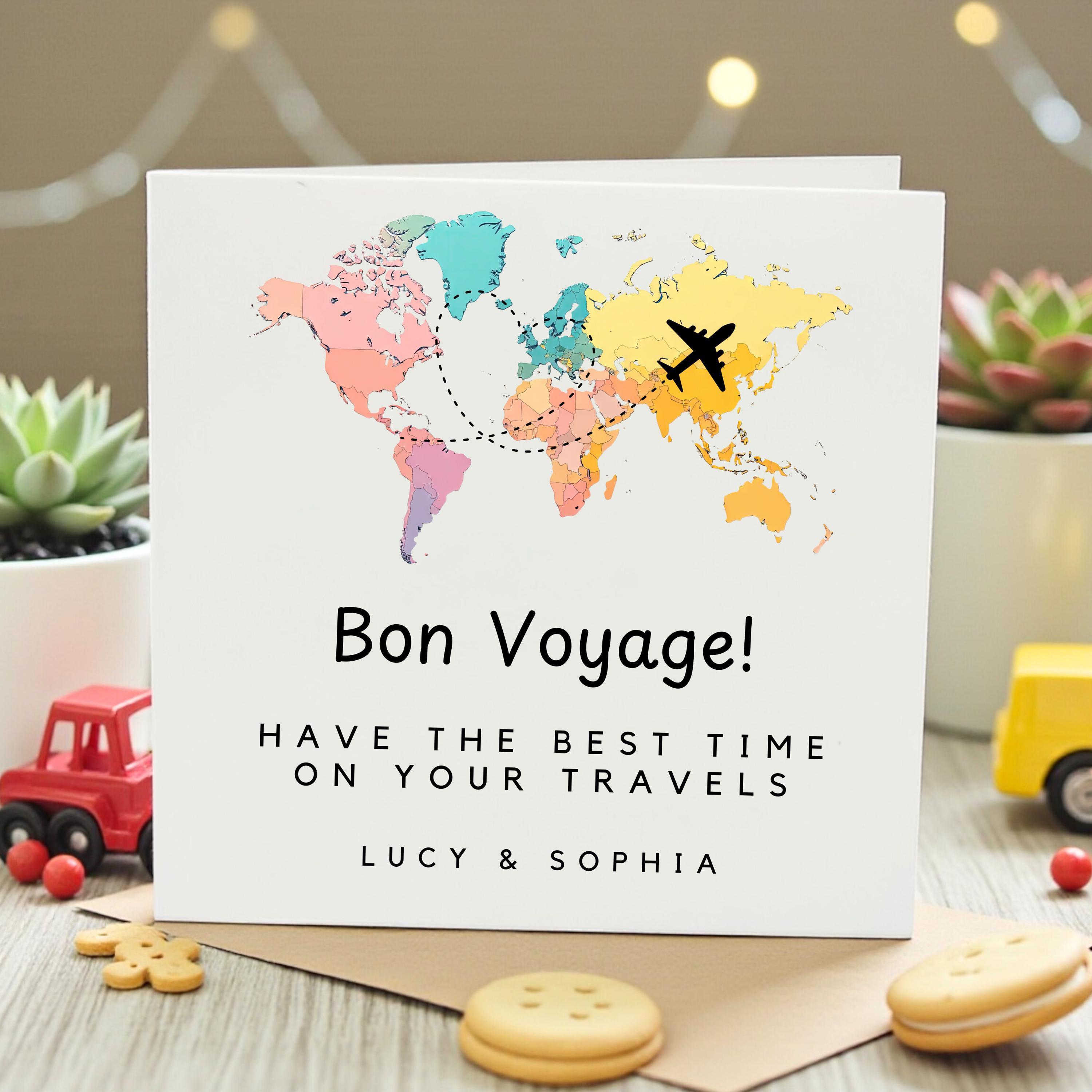 Personalized Bon Voyage Card | Have the Best Time on Your Travels