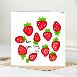 Love You Bery Much Card-Funny Greeting Card – Romantic Card, Anniversary, Wedding, Valentine&#39;s Day,Love Note Card,Love Card,Funny card