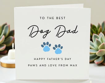 Karte vom Hund, Geschenk für Hund, Papa, lustige Vatertagskarte, Haustier-Liebhaber-Geschenk, Hundebesitzer-Geschenk, Hunde-Geburtstagskarte