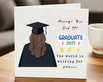 Personalised Graduation Card 2026, Custom Graduate Card for Her, Congratulations Graduation Card, School College University Grad Card