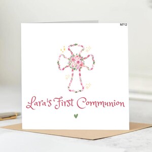Personalised First Holy Communion Card - Communion Card - Religious Card,first communion,1st communion card,custom communion card