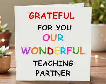 Biglietto di ringraziamento personalizzato per assistente insegnante, biglietto di fine scuola, biglietto per assistente insegnante, biglietto di apprezzamento per assistente insegnante 6x6