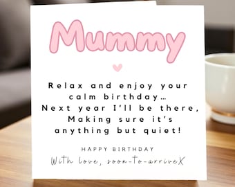 Mummy to be Birthday Card - Happy Birthday Mummy love from the bump - Mum to be Birthday Card Expectant Mum Birthday Card To Mummy 6x6