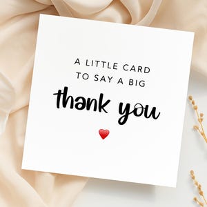 Just A Little Card To Say A Big Thank You - Thank You Card - Personalised Card 6x6