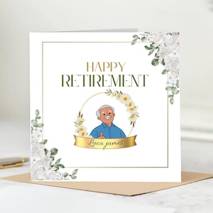 Happy Retirement  luca james Card,Personalised Retirement Card,Happy Retirement Card,Best of Luck on your Retirement