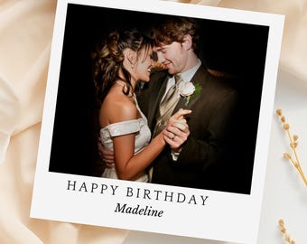 Custom Photo Thank You Card: Elegant Wedding, Birthday Keepsake