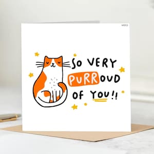 so very purroud of  YOU, Funny Card, Love Card, Birthday, Anniversary Card - Funny and Sweet Gift,Hilarious Greeting Card