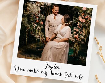 Personalized Photo Card: Polaroid Style Wedding Anniversary Keepsake