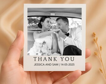 Custom Photo Thank You Card: Elegant Wedding Keepsake