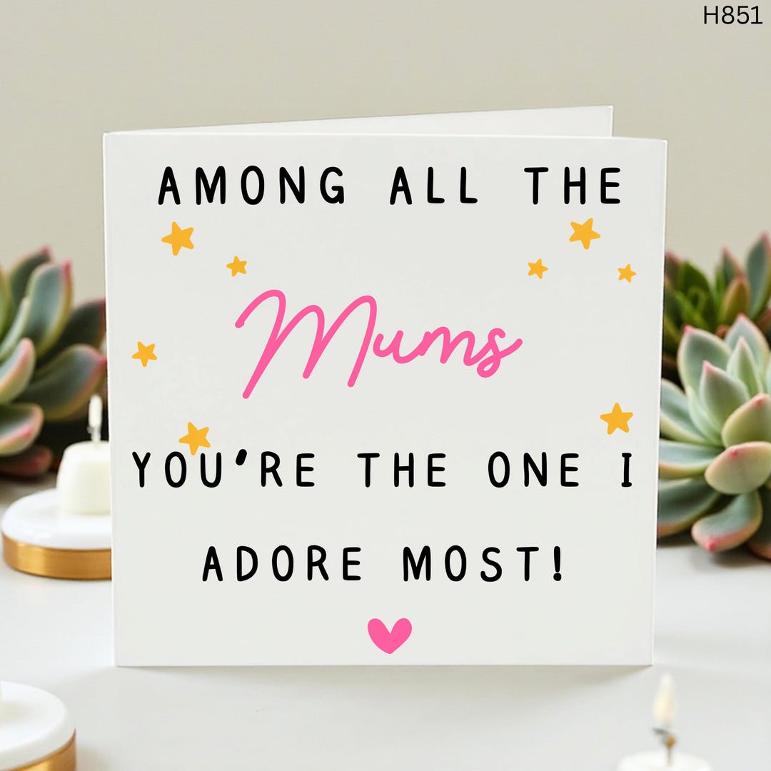 Personalized Mum Birthday Card, Card for Mum From Daughter, I Adore You ...