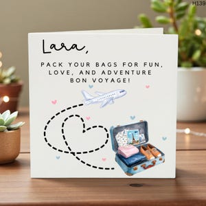 Adventure Awaits Card Personalised Travel Gift Get Ready for Your