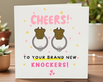 Funny Boob Knockers Card, Congrats on New Knockers, Breast Surgery Gift, Sassy Body Positive Humor, Naughty Friend Celebration