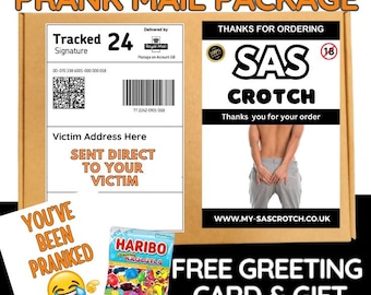 Funny Prank Mail-pakket: cadeau voor volwassenen met wenskaart