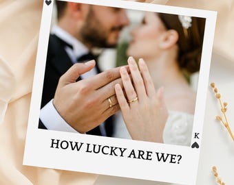 Custom Wedding Photo Card: Personalized Couple Keepsake