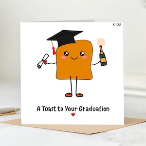 A Toast to Your Graduation- Congrats Grad Card- Funny Congratulations Card, Graduation Card, Personalised Card -Well Done