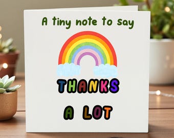 Just A Little Card To Say A Big Thank You Card,Funny Thank You Card,Appreciation,Funny Greeting Card,Personalised Thank You Card